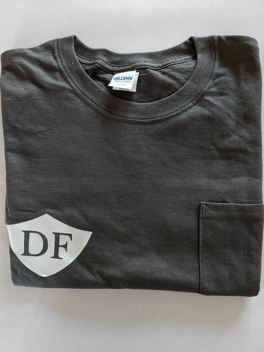 DREWFAB Men's Pocket T-Shirt Charcoal Throwback